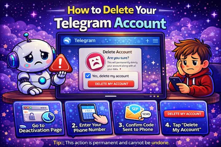 Delete Telegram Account