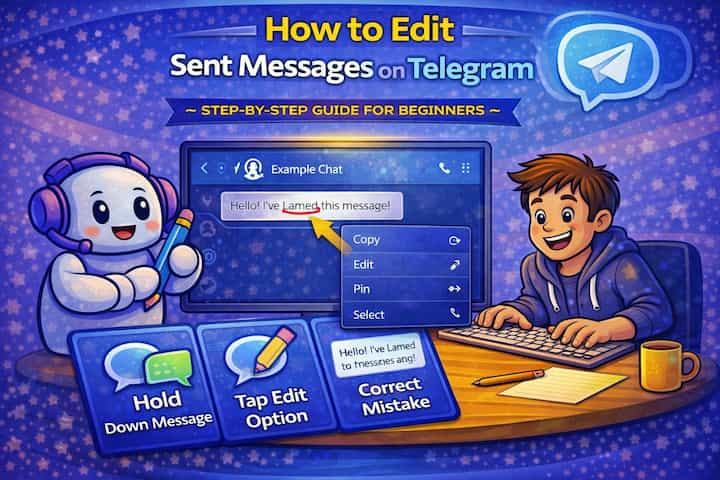 Edit sent messages on Telegram
