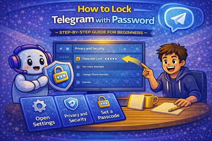 Lock Telegram with password