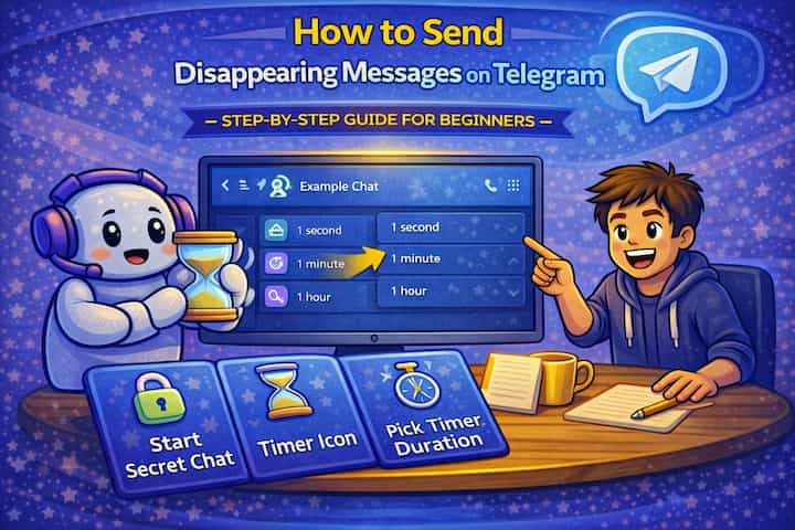 Disappearing messages on Telegram