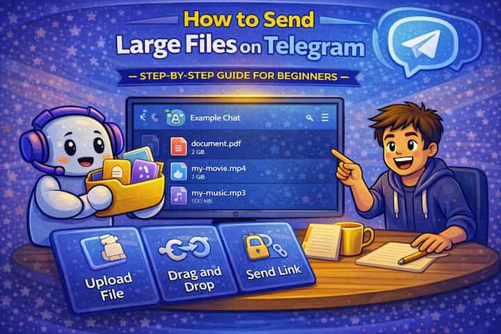 Send large files on Telegram