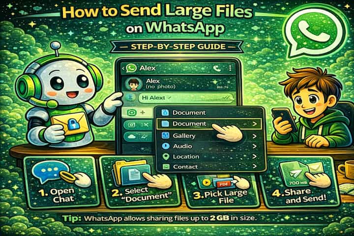 Send large files on WhatsApp without losing quality
