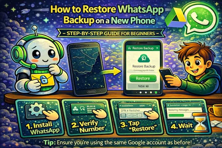 Restore WhatsApp backup on a new phone