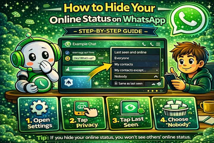 WhatsApp hide online status